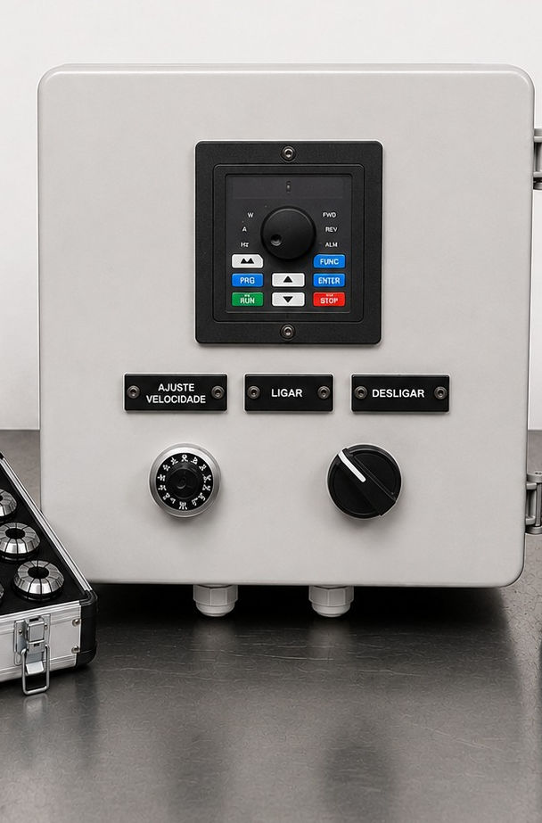 Painel de controle com ajuste de velocidade